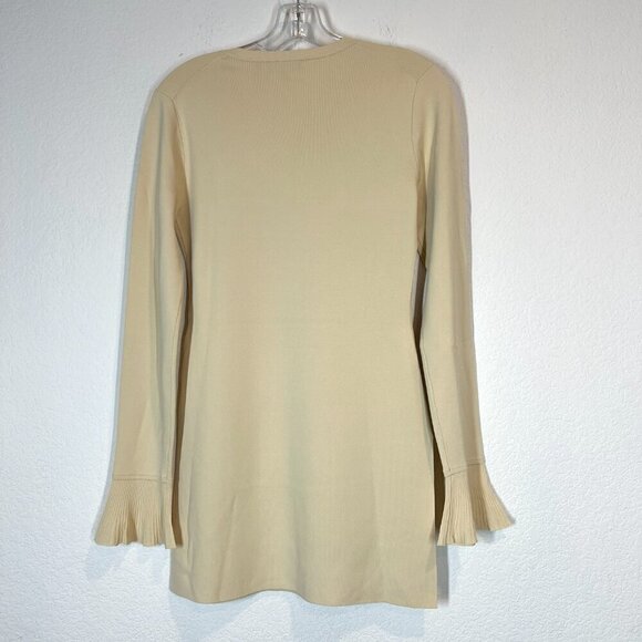Theory Tunic Top Sweater Ivory Bell Sleeve Minimalist Small - Picture 3 of 10